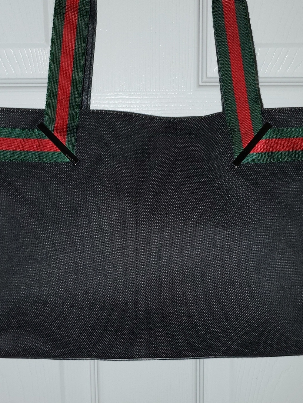 VTG Gucci Web Sherry Line Denim Tote - Picture 2 of 16